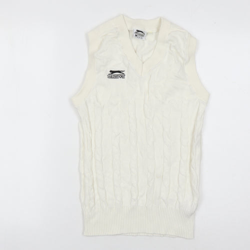 Slazenger Men's Ivory Cable-Knit Vest S