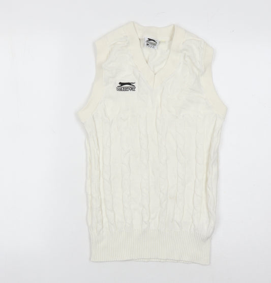 Slazenger Men's Ivory Cable-Knit Vest S