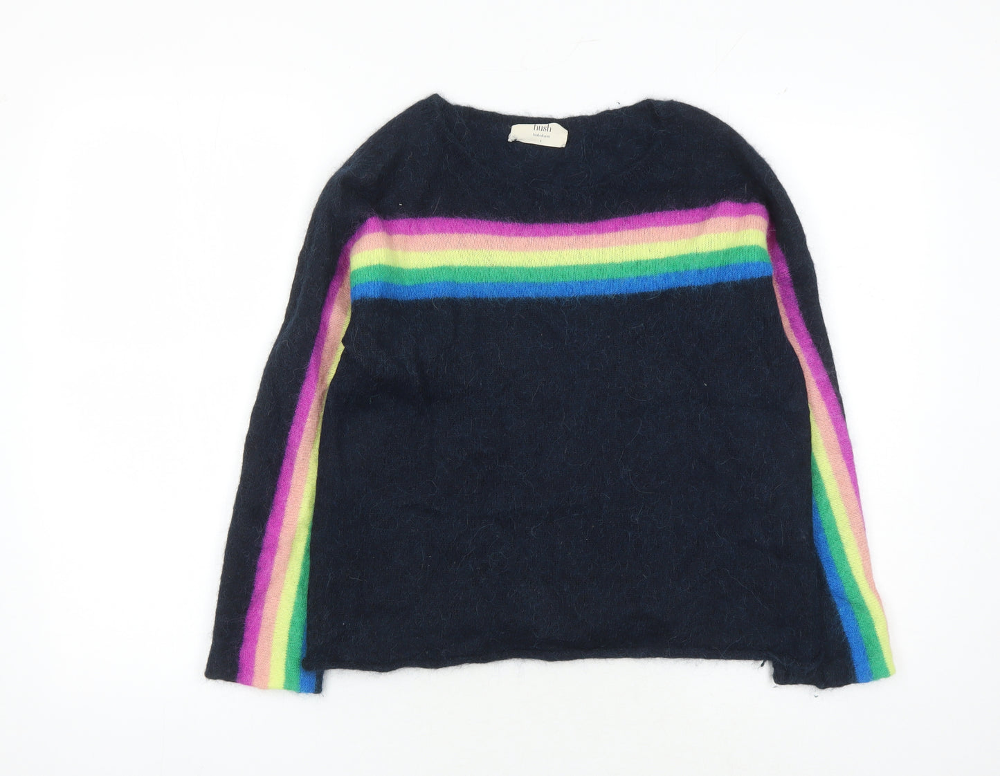 Hush Women's Multicoloured Rainbow Knit Pullover Jumper S