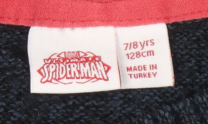 Spiderman Boys Charcoal Pullover Jumper 7-8 Years