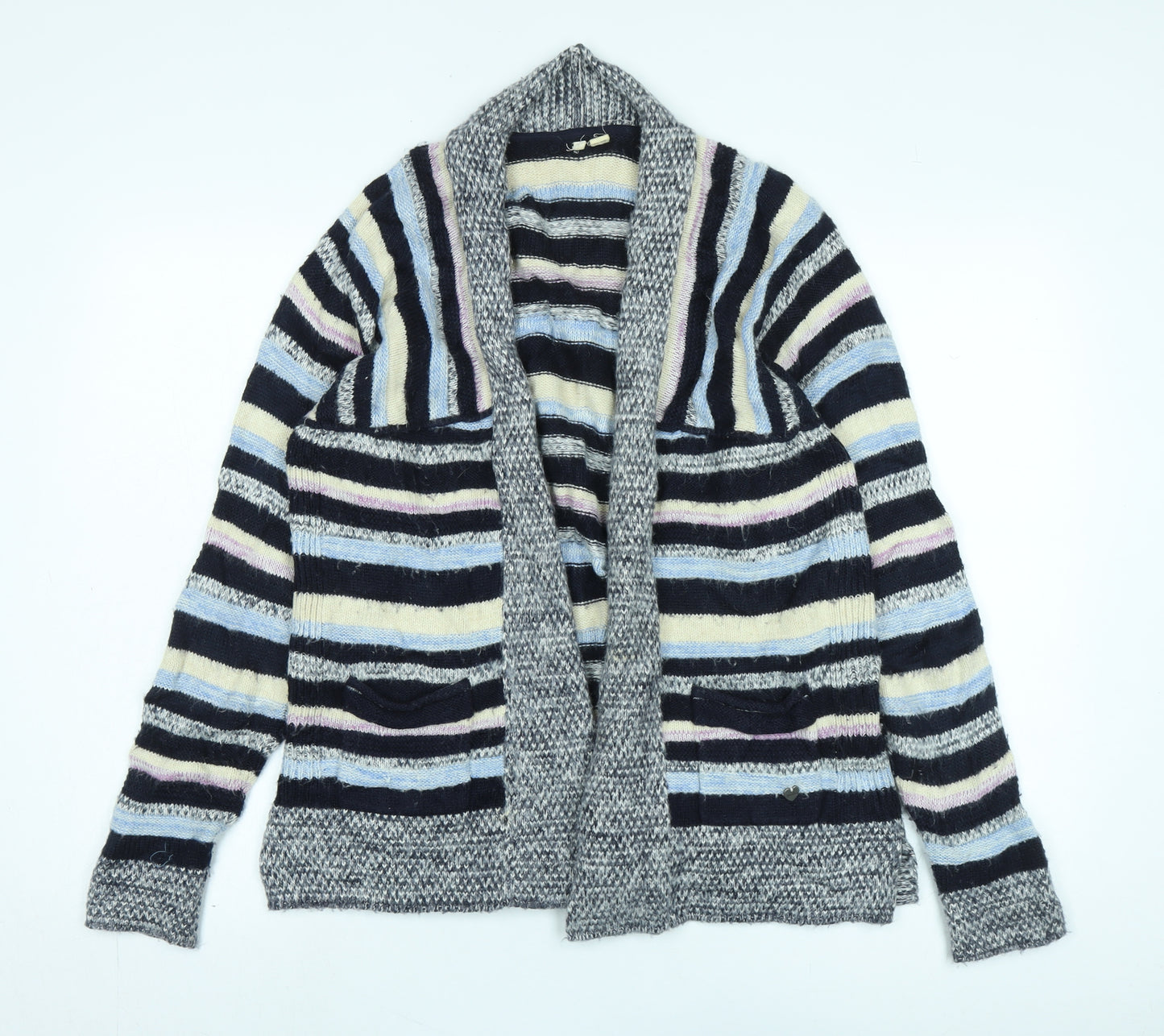 White Stuff Women's Multicoloured Striped Cardigan Size 12