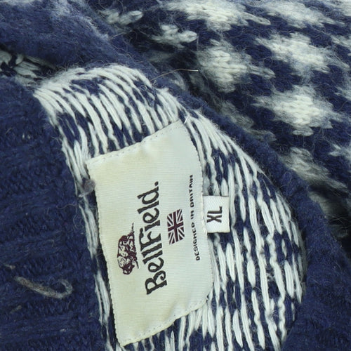 Bellfield Men's Grey XL Fair Isle Pullover Jumper
