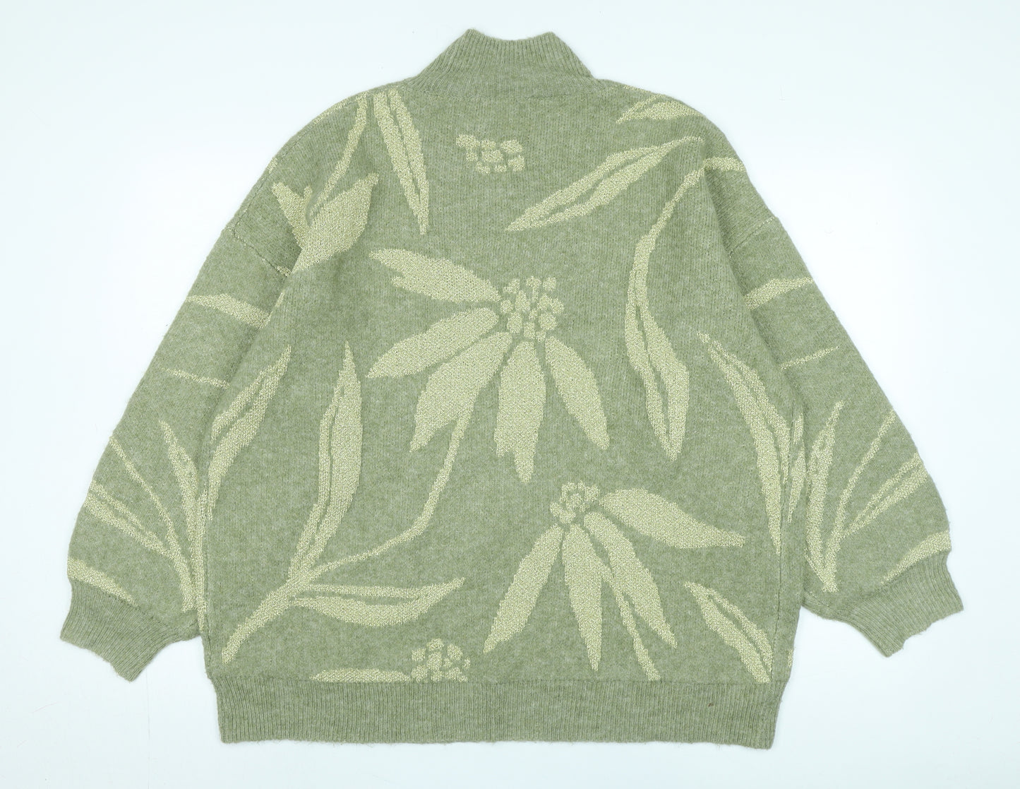 Next Women's Green Floral Pullover Jumper Size 16