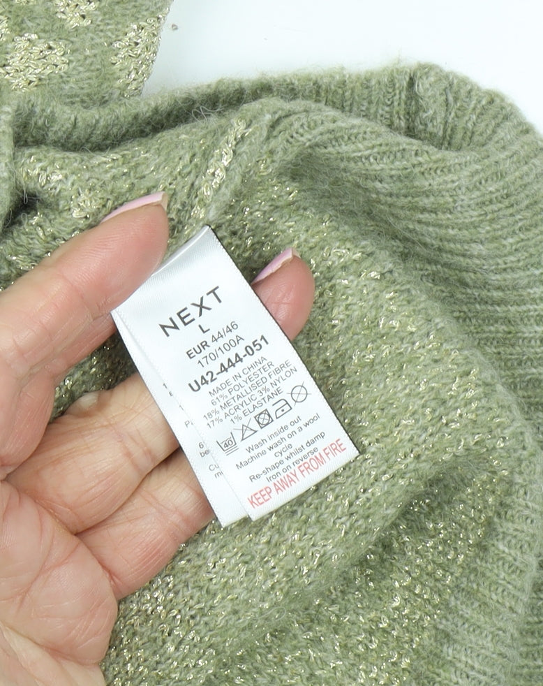 Next Women's Green Floral Pullover Jumper Size 16