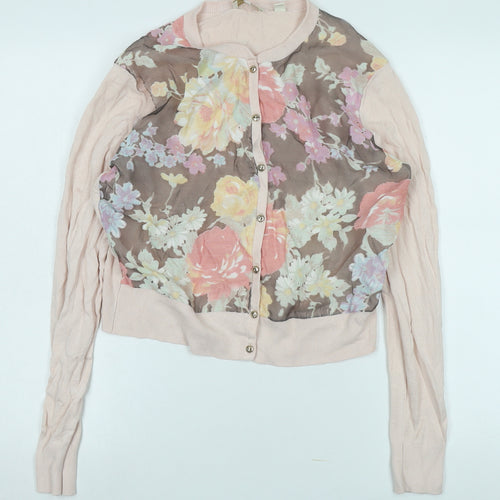 Ted Baker Women's Pink Floral Cardigan Size 10