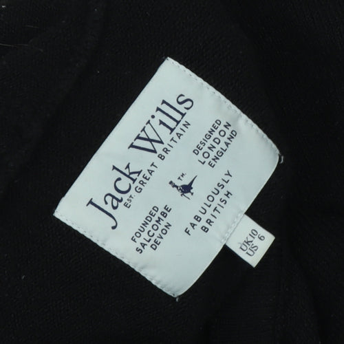 Jack Wills Women's Black Knit Jumper, Size 10