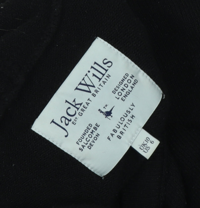 Jack Wills Women's Black Knit Jumper, Size 10