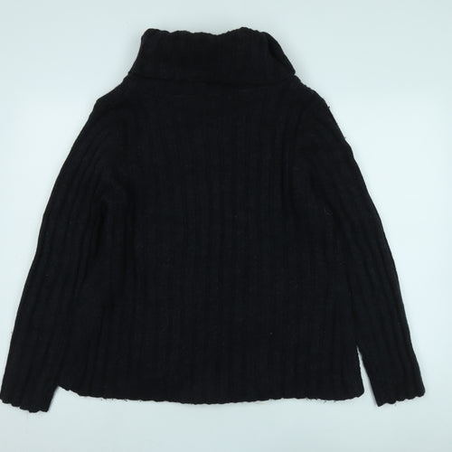 Per Una Women’s Black Cardigan, Roll Neck, Large, Wool