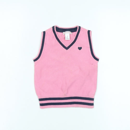 Old Navy Girls Pink Cotton Vest Jumper 3 Years, Casual Wear