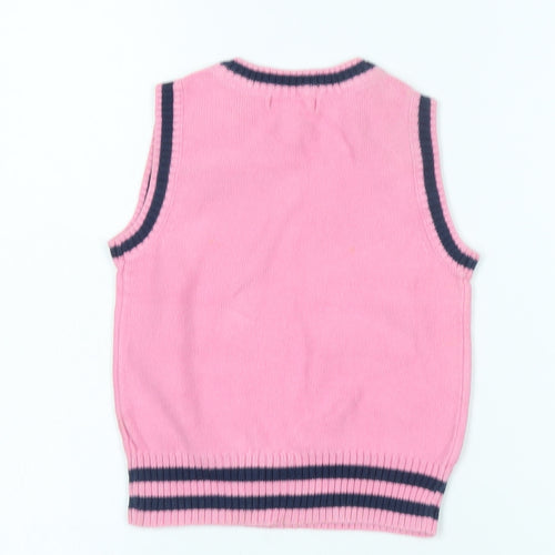 Old Navy Girls Pink Cotton Vest Jumper 3 Years, Casual Wear