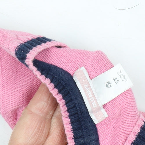 Old Navy Girls Pink Cotton Vest Jumper 3 Years, Casual Wear