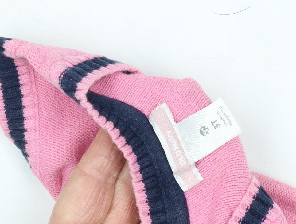 Old Navy Girls Pink Cotton Vest Jumper 3 Years, Casual Wear