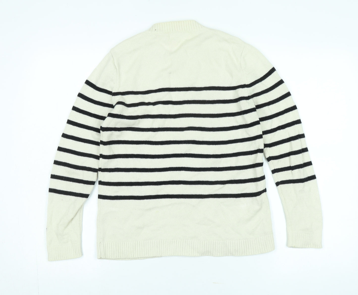 Hush Women's Ivory Striped Pullover Jumper XS