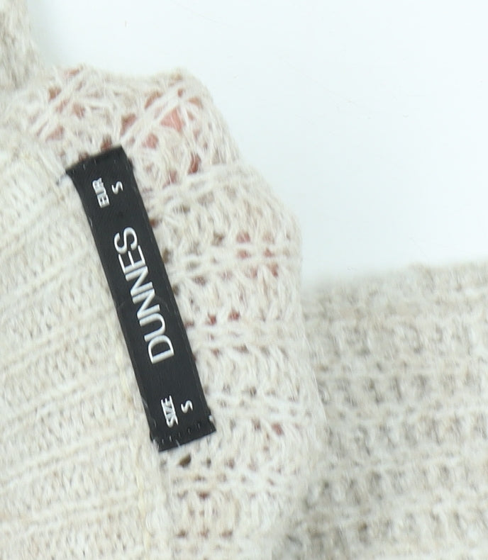 Dunnes Beige Cardigan Women S Knit Wool Blend V-Neck