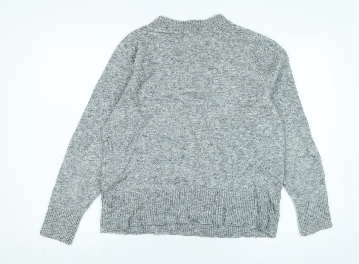 White Stuff Women's Grey Wool Pullover Jumper Size 16