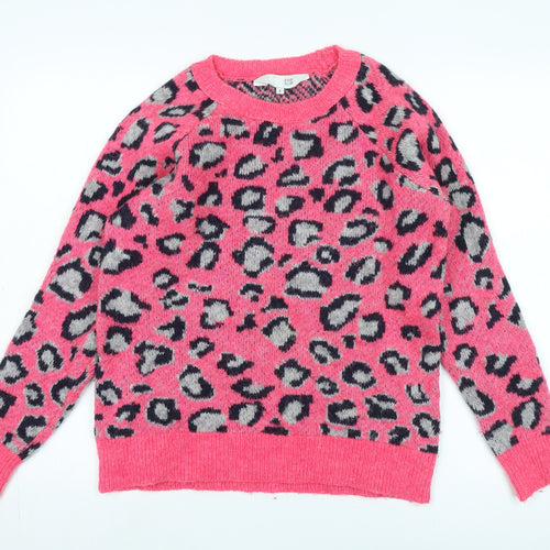 By Henry Holland Women's Pink Animal Print Jumper, Size 8