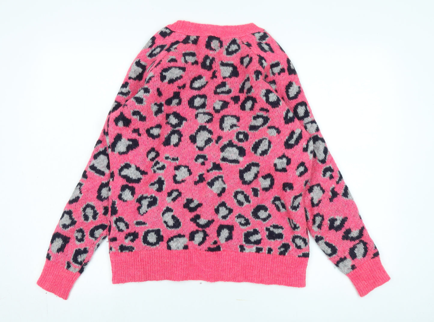 By Henry Holland Women's Pink Animal Print Jumper, Size 8