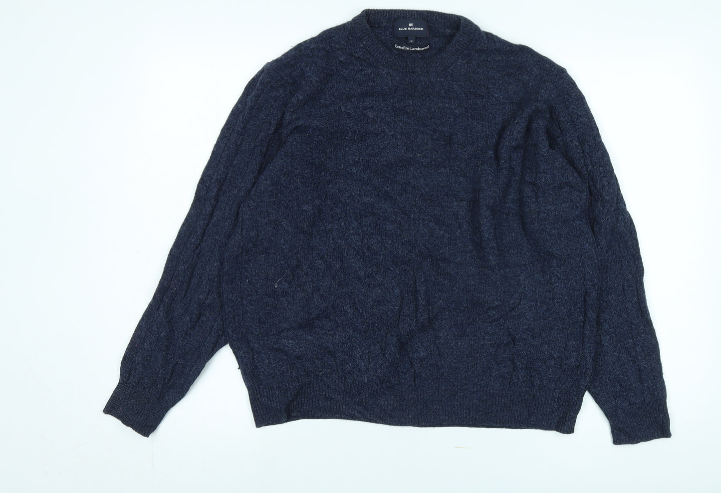 Marks and Spencer Blue Wool Men's Pullover Jumper M