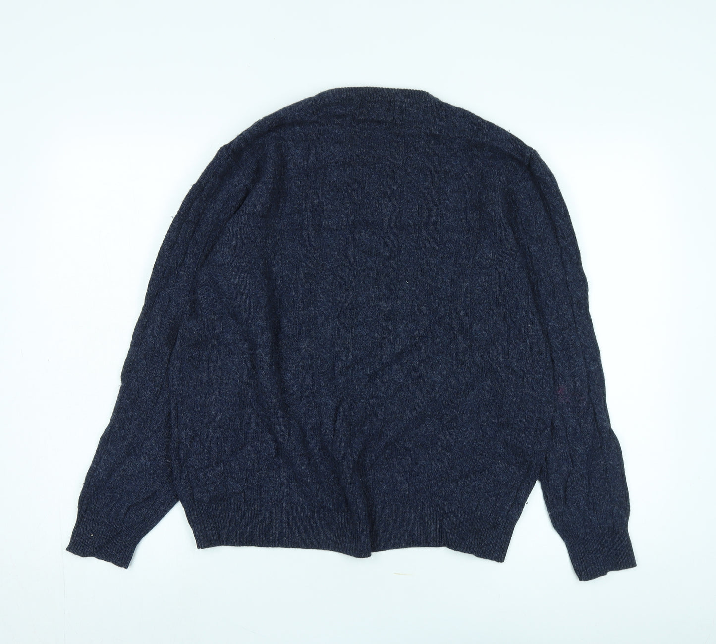 Marks and Spencer Blue Wool Men's Pullover Jumper M