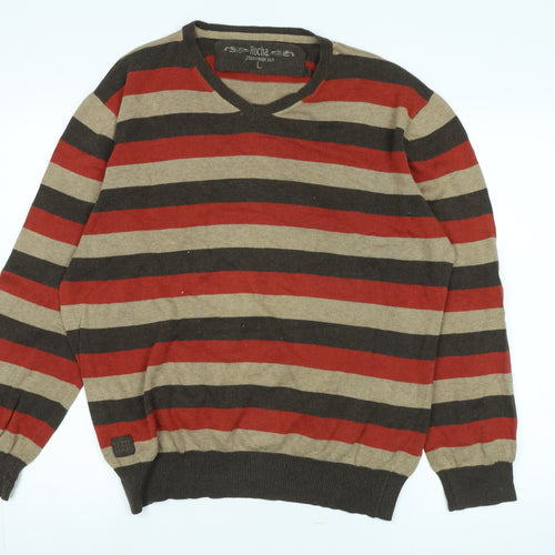 Rocha John Rocha Men's Multicoloured Striped Pullover L