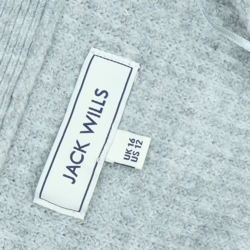 Jack Wills Women's Grey Cardigan Size 16