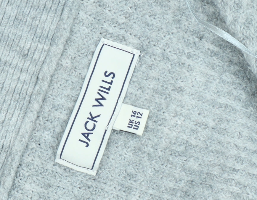 Jack Wills Women's Grey Cardigan Size 16