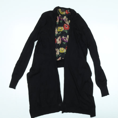 Ted Baker Women's Black Cardigan Size 12 Floral Lightweight