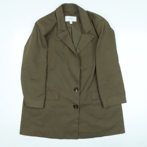 Vila Women's Green Blazer, Size 16, Regular Fit, Twill