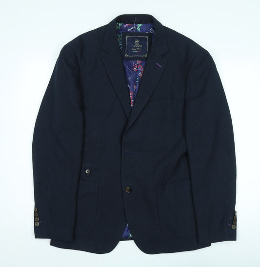 House of Cavani Men's Blue Slim Fit Blazer 42R