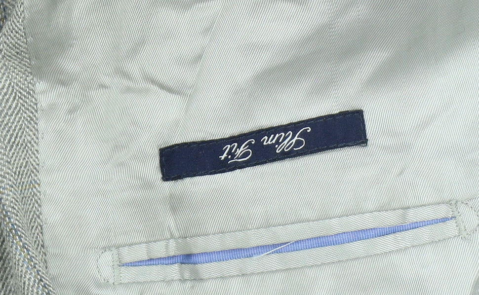 Charles Tyrwhitt Men's Beige Striped Blazer 40R