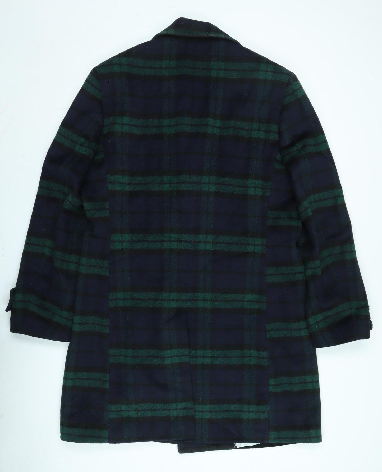 Ferraud Luxury Women's Blue Plaid Overcoat Size 18