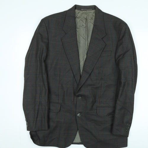 Pierre Cardin Men's Grey Plaid Blazer, Size 40R, Formal Wear