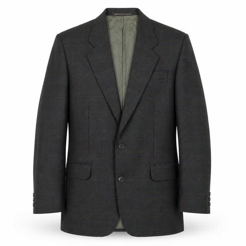Pierre Cardin Men's Grey Plaid Blazer, Size 40R, Formal Wear