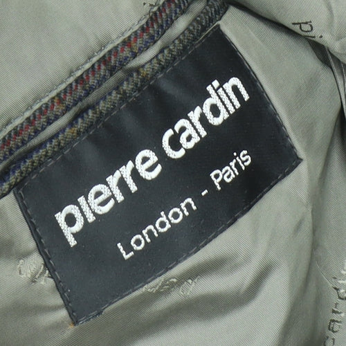 Pierre Cardin Men's Grey Plaid Blazer, Size 40R, Formal Wear
