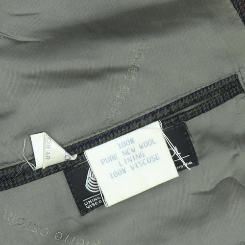 Pierre Cardin Men's Grey Plaid Blazer, Size 40R, Formal Wear