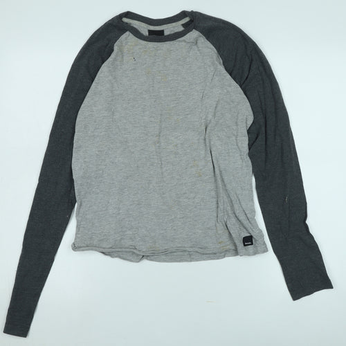 Bench Boys Grey Long Sleeve T-Shirt Size S Casual Wear