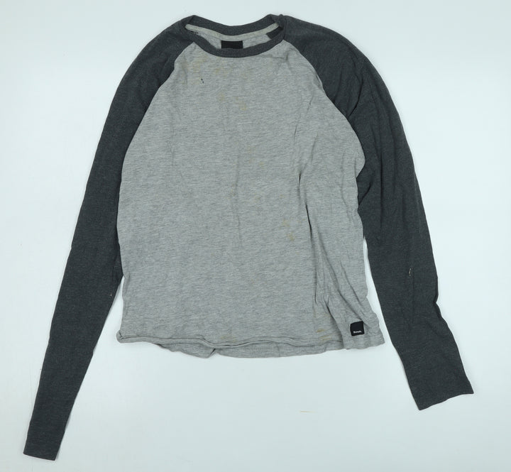 Bench Boys Grey Long Sleeve T-Shirt Size S Casual Wear