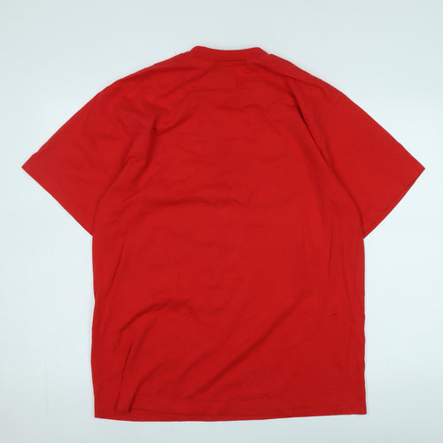 Admiral Men's Red T-Shirt M Sports Logo Graphic