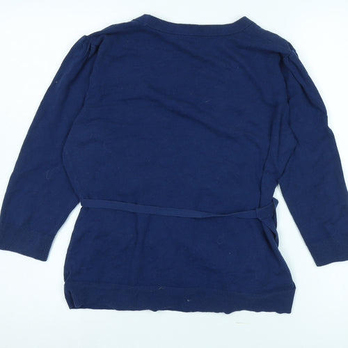 Gap Women's Navy Wrap Jumper Size L