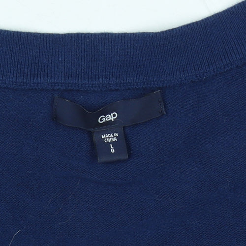 Gap Women's Navy Wrap Jumper Size L