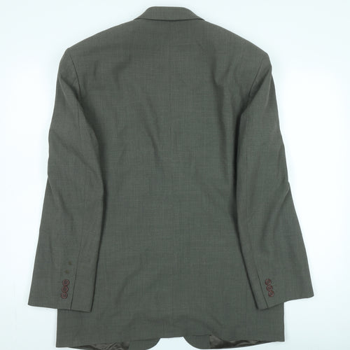Marks and Spencer Men's Grey Blazer, Size 40R, Classic Fit