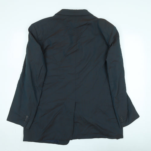 Reiss Men's Black Wool Blazer, Size 44, Formal