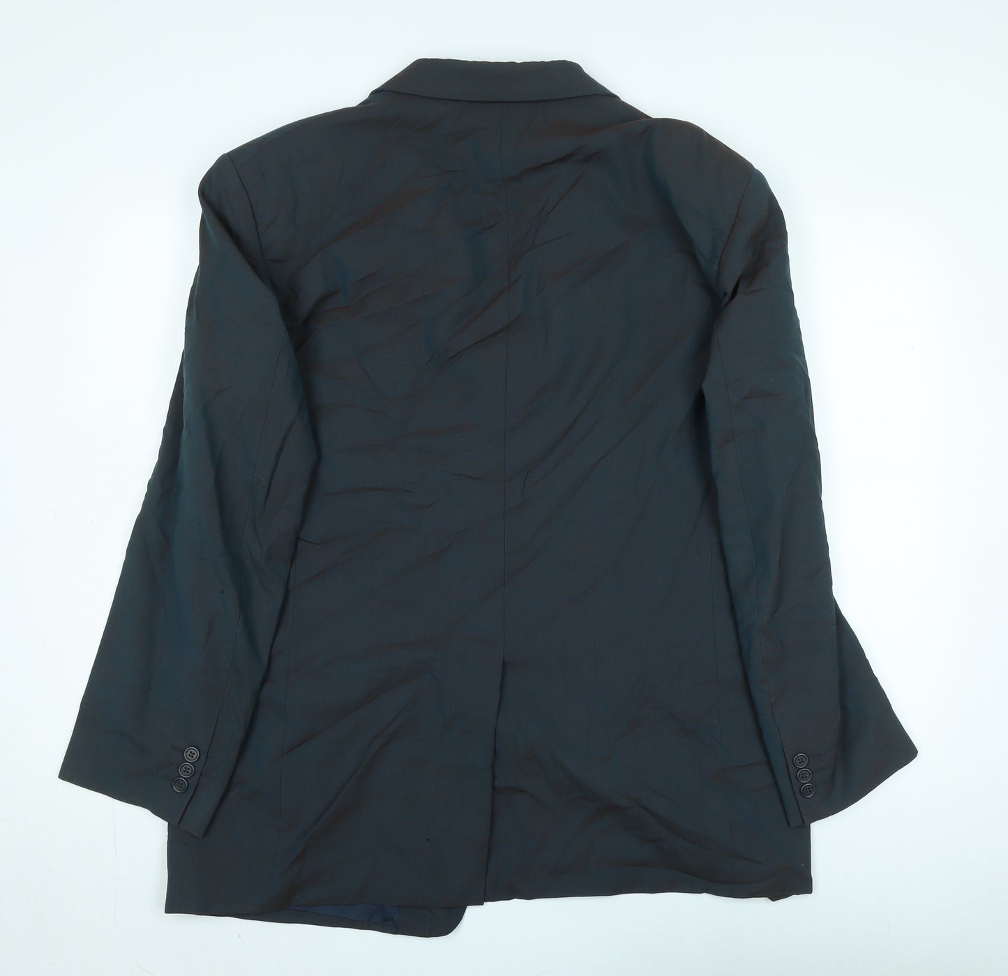 Reiss Men's Black Wool Blazer, Size 44, Formal