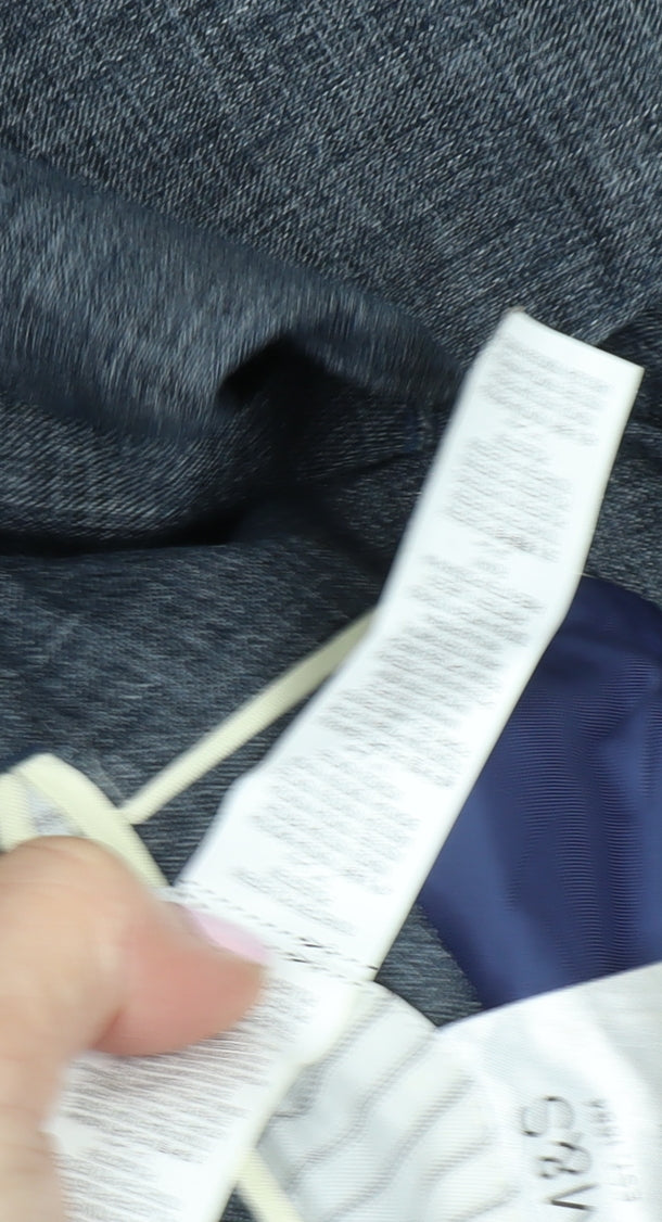 Marks and Spencer Men's Blue Check Linen Blazer 38R