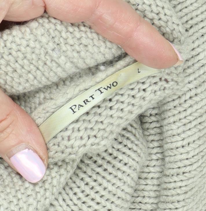 Part Two Women's Beige Knit Cardigan L