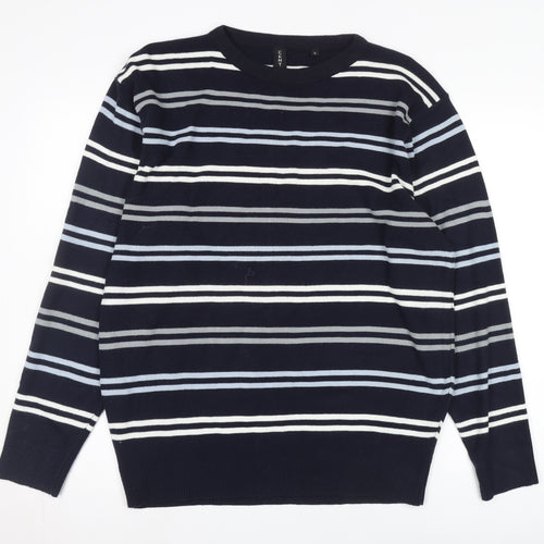 Ozilzo Men's Blue Striped Pullover Jumper L