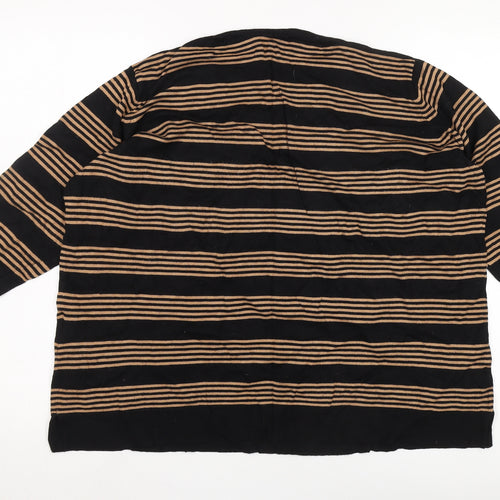 Capsule Women's Plus Black Striped Jumper Size 20/22