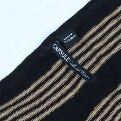 Capsule Women's Plus Black Striped Jumper Size 20/22