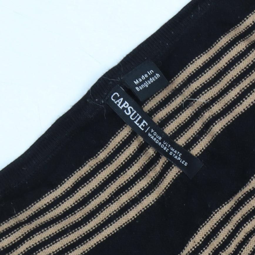 Capsule Women's Plus Black Striped Jumper Size 20/22