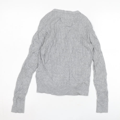 Jack Wills Women's Grey Knit Cardigan, Size 8